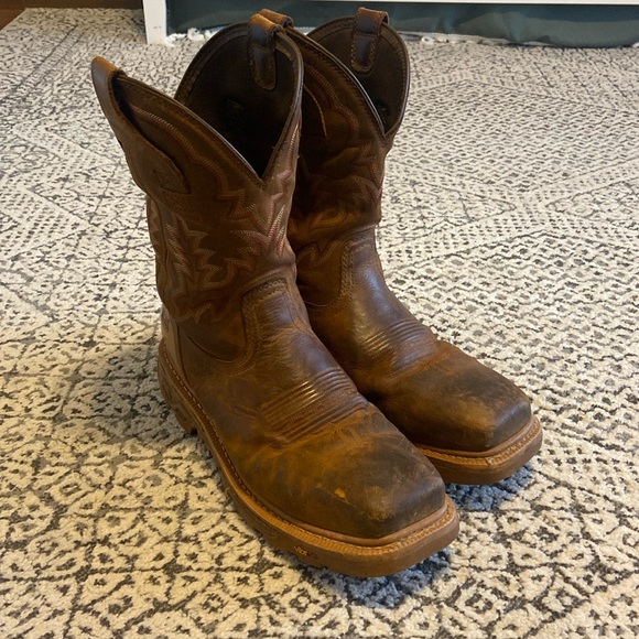 Justin Boots Shoes Justin Steel Toe Vibram Sole Work Boots Poshmark